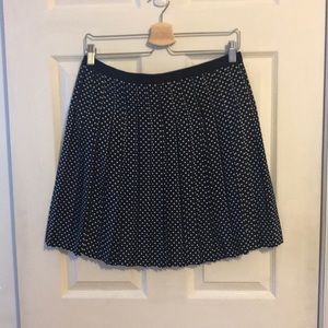 J.crew polka dot pleated skirt